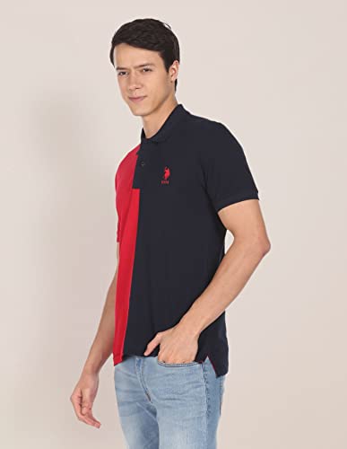 Image of U.S. POLO ASSN. Slim Fit Polo T Shirts for Men - 100% Cotton, Half Sleeves Mens Tshirt