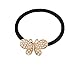Lovef 9 Pcs Beautiful Full Pearl with Crystal Rhinstone Flower Bow Fish Butterfly Design for Baby Kids Girl Women Hair Accessories Elastic Tie Ponytail Holders Princess Baby Hair Rope Rubber Bands