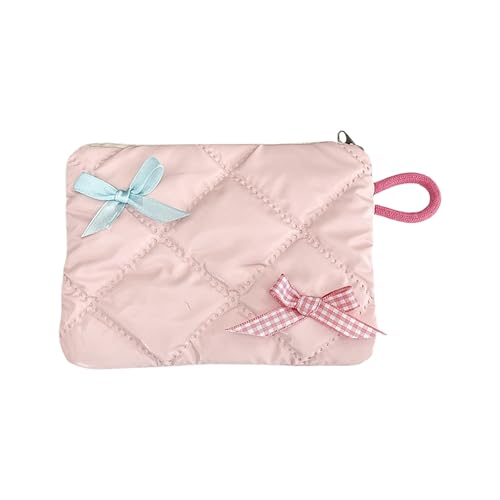 丈夫なポリエステルちょう結び装飾ポーチ複数回使用旅行アクセサリー化粧品ジュエリーや小さな持ち物用ファッショナブルなちょう結び化粧品バッグ