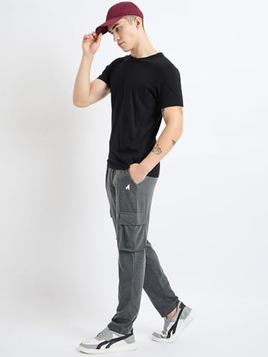 Image of Modeve Men's Cargo Style Solid Trackpant