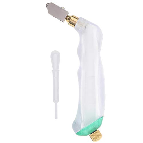 Handheld Alloy Grip Oil Feed Glass Cutter Set Cutting Ceramic Tiles with Ergonomic Handle and Metal Tapping Head for Precise Glass Cutting On Flat Surfaces
