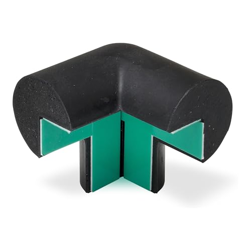 Prallschutz Kantenschutz Kreis Kantenlänge 45 mm Außenecke, dreischenkelig, schwarz, selbstklebend