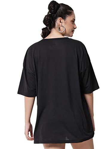 Image of KOTTY Women's Oversized T-Shirts | Cotton Blend||Stylish Prints & Solids||Long Length||Loose fit