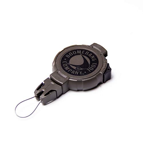 Boomerang Tool Hunting XD Retractable Gear Tether, Belt Clip, 36" Retractable Cord, 14 oz. Retraction, Green Polycarbonate Case, Universal Attachment