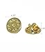 JIANYI Lapel Pin Backs 50PCS Brass Clutch Badge Insignia Clutches Pin Backs Replacement (Gold)
