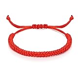 Red String Bracelet 2-Pack, Adjustable Handmade Protection Bracelets - Perfect Rakhi for Brother and Sister, Gift for Women & Men