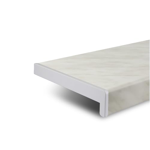 TJ davanzale Interno Marmo 35 x 160 cm/davanzale in plastica con Chiusura Laterale/davanzali per finestre/davanzali Interni su Misura PVC/davanzale per Finestra
