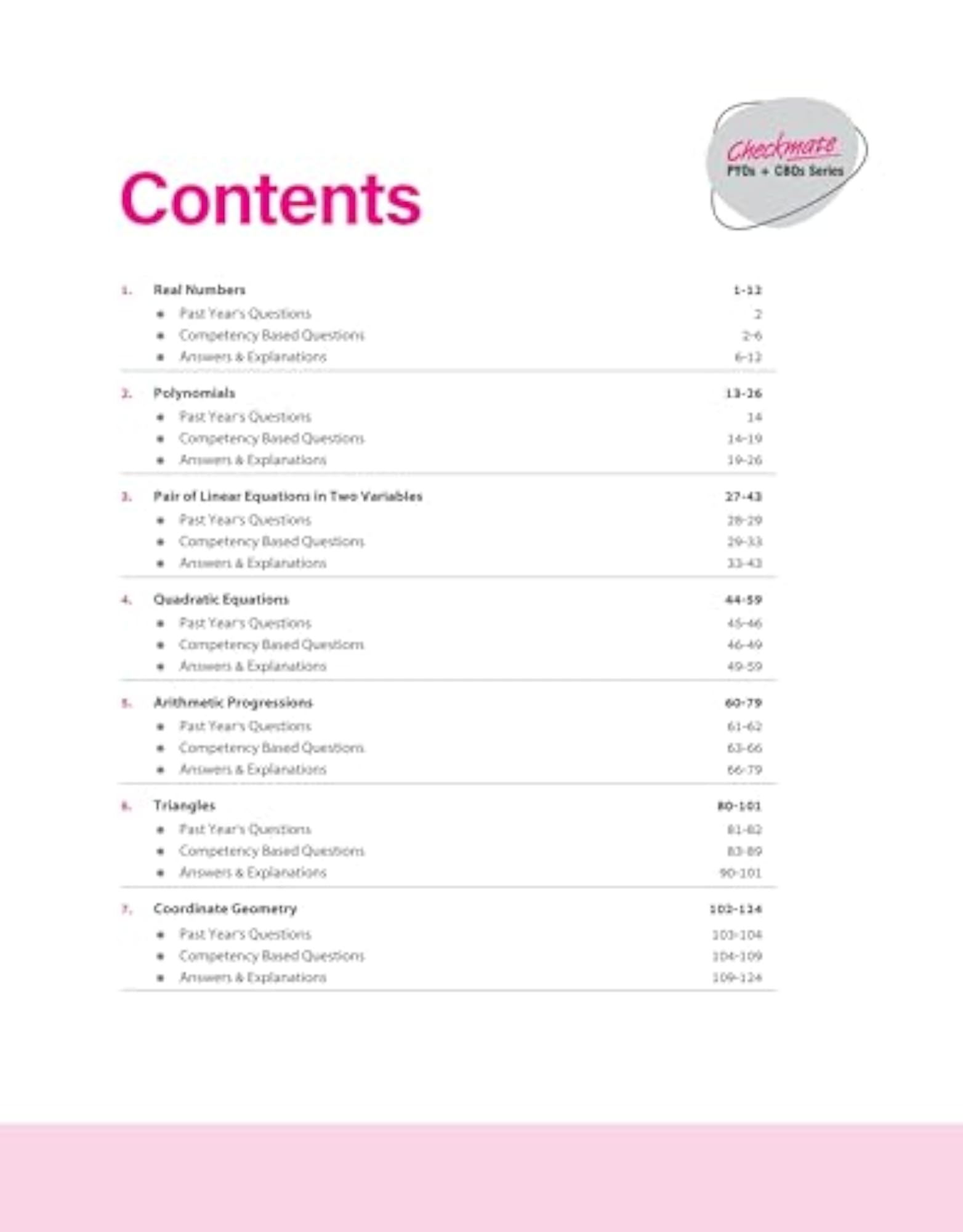 Competency Based Book Mathematics Class 10th Checkmate Series