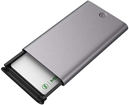 Xiaomi Miiiw Business Card Case Automatic Pop Up Card Holder Slim Metal Credit Card Wallet Minimalist Card Protector Professional Thumb Drive Name Card Carrier for Men & Women, Gray