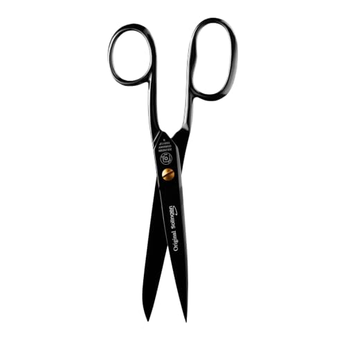 NTS-Solingen Schere aus der BLACK EDITION | Küchenschere | Allzweckschere | Haushaltsschere | 18 cm - 7,0' | Edel Schwarz Brüniert | Super Scharf | Hergestellt in Solingen