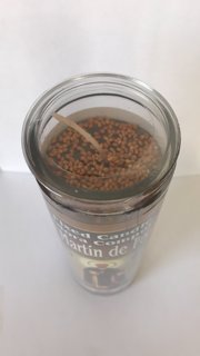 San Martin de Porres 7-Day Glass Candle - Brown, Religious, Round