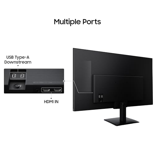 Image of Samsung 32 inch (80cm) M5 Smart Monitor with Smart TV Experience|FHD 1920 x 1080|Screen Mirroring TV Plus|Speakers|Adaptive Sound|Wi-Fi|HDMI|Bluetooth|LS32FM500EWXXL|Black