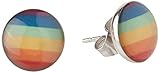 Stainless Steel Fashion Rainbow Ear Stud Earring for Gay & Lesbian Pride