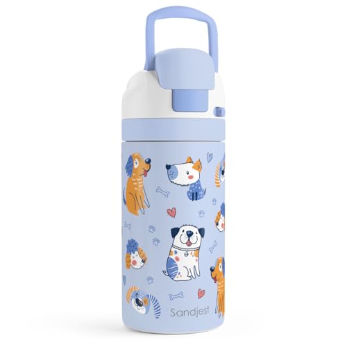 Image of Dog Kids Insulated Stainless Steel Water Bottle 16 Oz, Travel Tumbler for School, Sports for Girls, Boys Christmas, Birthday, Back To School