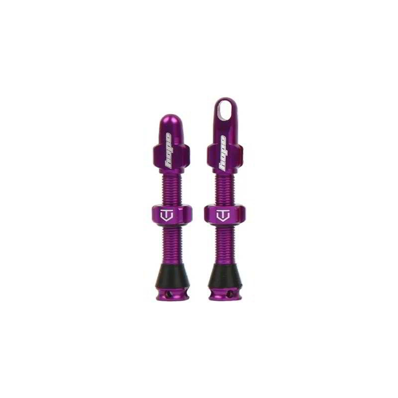 Hope Tubeless Valve Pair - 40mm, Purple