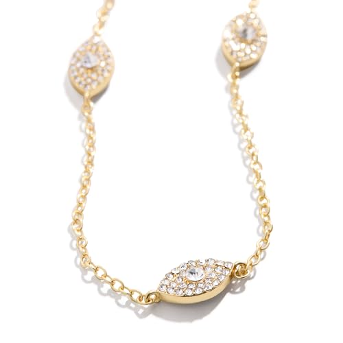 Divine & Protected Evil Eye Necklace - Gold Chain, Glass Stones, Hypoallergenic - Perfect Gifting Necklace for Women, 17" Length with Extender - Ideal Valentine Jewelry Gift3