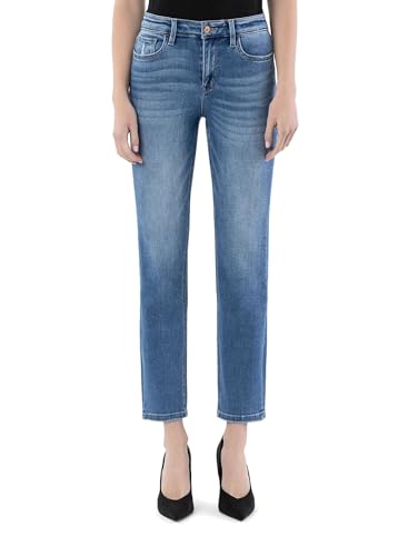 VERVET Jeans Women's Comfort Stretch High Rise Slim Straight Jeans