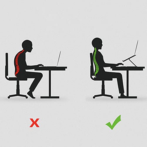Image of wolpin Laptop Stand, Fold-Up, Adjustable, Ventilated, Portable Laptop Holder for Desk, Aluminum Foldable Laptop Ergonomic Compatibility with up to 15.6-inch Laptop, All Mac, Tab, and Mobile (Black)