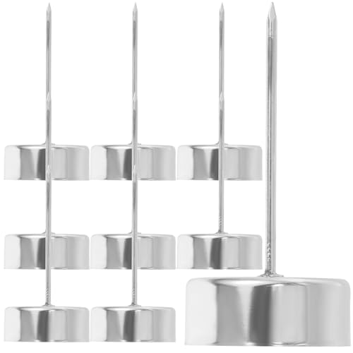 GALPADA Portacandele Natalizio in Ferro Punta da 7 CM Set da 12 Pezzi Inserto per Tazza di Candela da 42 CM Decorazioni da Tavolo per Albero di Natale Resistente e Riutilizzabile per