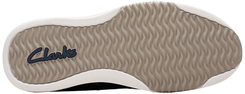 Clarks Para Homem. 26181630 Sapatilhas De Couro Easeway Sport Azul-Marinho (42), Plano, CamurçA, CordãO, Casual - 4