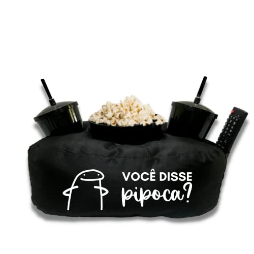 Almofada Porta Pipoca Meme Você Disse Pipoca Cor:Preto