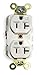 20A 5-20R 125V Receptacle Duplex White - Pack Of 6