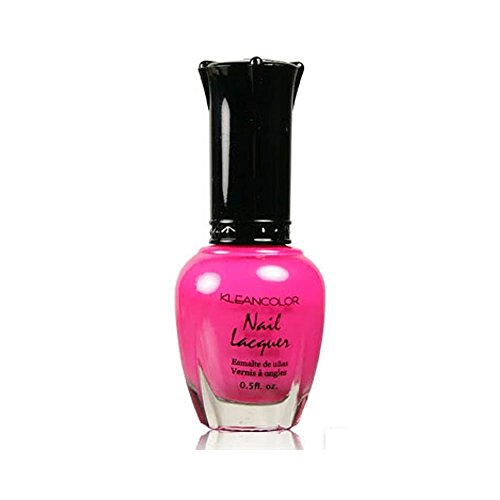 1 Kleancolor Nail Polish Lacquer #20 Neon Pink Manicure + Free Earring Gift