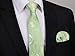 Enlision Ties for Men Paisley Floral Mens Ties and Pocket Square Cufflinks Set Classic Sage Green Paisley Tie Business Necktie for Wedding