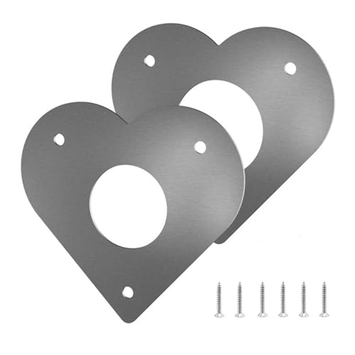 Kustimantu Herzform Metallschutzplatte 2er-Set