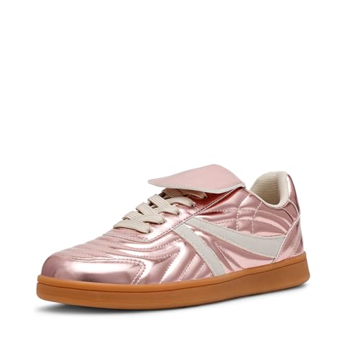 Steve Madden Women's Madrid Sneaker, Pink Metallic, 8.5