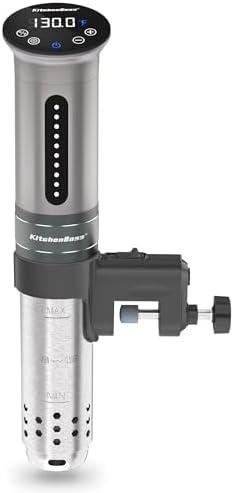 KitchenBoss Sous Vide Cooker Machine | 1100 Watts IPX7 Waterproof Sous-Vide G310/Silver | Water Cooker, Suvee vide machine | Accurate Temperature Control Digital Display | Thermal Immersion Circulator