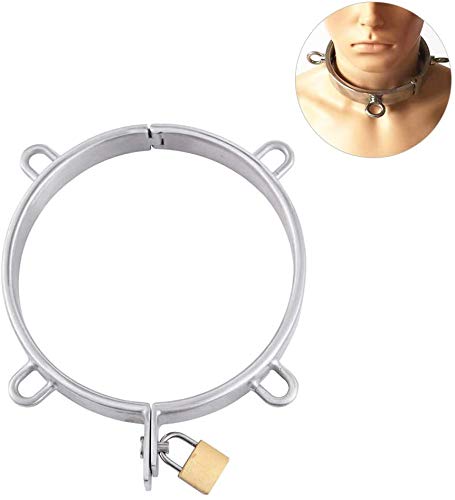 Roluck Metall Halsband Halsreif Halsfessel Bondage Sex-toys Sexspielzeug SM Erotische Halsfessel für Frauen(Ø 13.2cm)