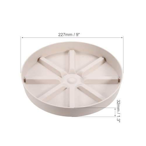 PATIKIL Plant Pot Saucers 9 Inch, 3 Pack Plastic Round Plant Pot Thicker Flower Drip Tray for Indoor Outdoor White - Image 2