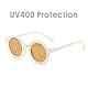 Sonnenhut Baby, UV Schutz UPF 50+ Breiter Krempe Fischerhut Kinder mit Sonnenbrille, Nackenschutz Bucket Hat mit Verstellbarem Kinnriemen, Strandhut für Mädchen, Junge - Beige, 6-24 Monate