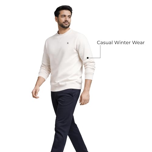Image of MANE AND MINI Men's Fleece Crew Neck Full Sleeves Sweatshirt