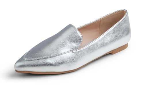Image of FEVERSOLE Women's Loafer Flat Pointed Fashion Slip On Comfort Driving Office Shoes
