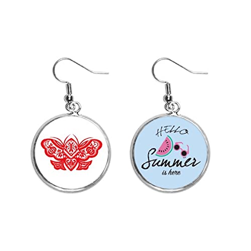 Pendientes de sandía y corte de papel rojo para tus looks de verano