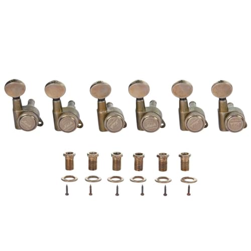 Mécaniques de blocage guitare KAISH nickel avec boutons ovales style relic