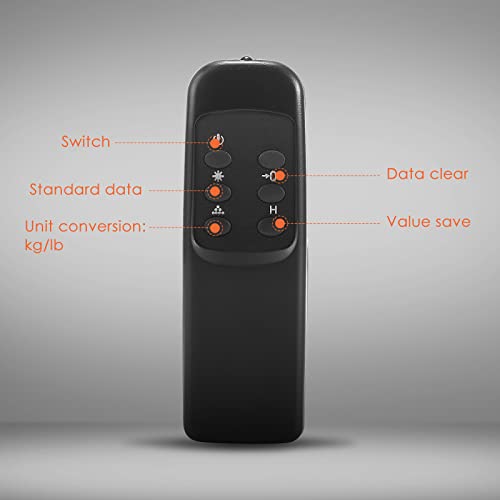 Yapasopu Hangende weegschaal, digitaal, 1000 kg, industriële kraanweegschaal, robuuste hangweegschaal voor boerderijen, draagbare elektronische hangweegschaal, 1 T (rood) - Afbeelding 3