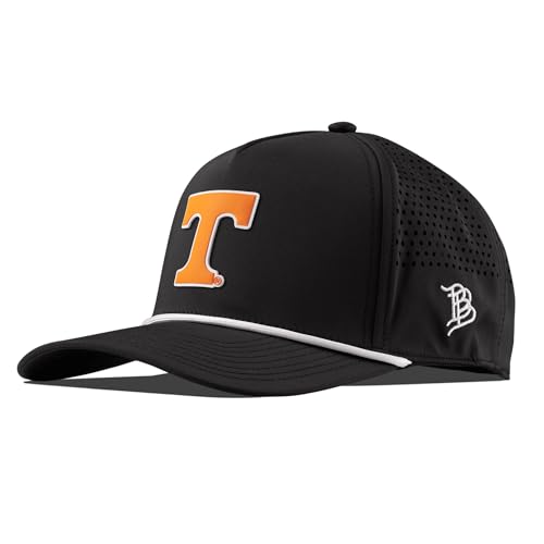 Branded Bills Officially Licensed x Tennessee Volunteers Black Curved 5 Panel Hat for Men | Baseball Cap