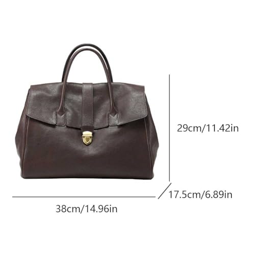 Bolso Tote de cuero para mujer grande vintage miniatura 6