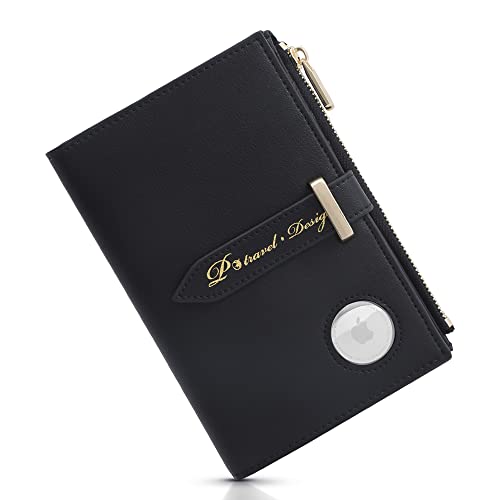Passport Holder for Family,RFID Travel Document Organizer for Women,RFID Passport Wallet with Airtag Holder,Family Passport Protector Case, Anti-Lost Travel Essentials