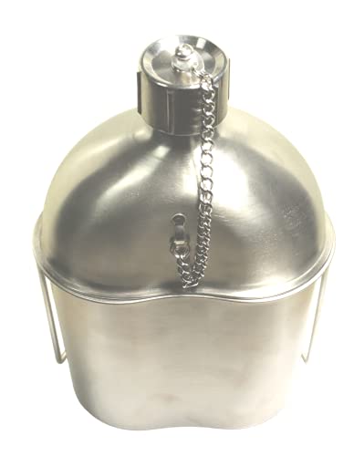 Alfa 1 Military Stainless Steel Canteen & Kidney Style Cup #TOP1