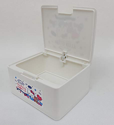 Sanrio Hello Kitty Cute Box with One Touch Open Type Lid, Makeup Accessory Cases 4.2in x 3.5in x 2.1in