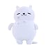 Yzhome 22Cm Juego Neko Atsume Cute Cat Peluches White Cat Peluche Peluches Suaves Juguetes Muñeca para Niños Niños