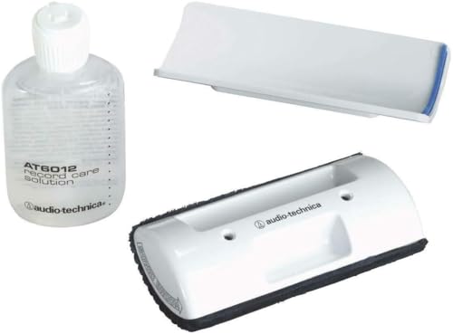 Audio-Technica AT6012 Kit d'entretien pour disque avec brosse à balai Sonic 56,7 g Blanc