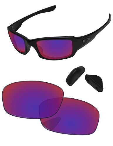 Image of Replacement Lenses & Nose Pads for Oakley Fives Squared(4+1) OO9238 54mm - Precise Fit, UV Block, Impact Resistant