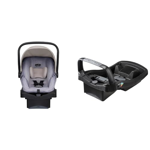 Image of Evenflo LiteMax Infant Car Seat, 18.3x17.8x30 Inch (Pack of 1) & SafeMax Infant Car Seat Base