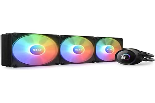 Image of NZXT Kraken 360 RGB - RL-KR360-B1-360mm AIO CPU Liquid Cooler - Customizable 1.54 inch Square LCD Display for Images, Performance Metrics and More - 3 x F120 RGB Core Fans - Black