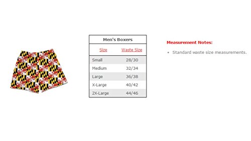 Maryland Flag Mens' Adult Boxer Shorts (Size: Small - 2XL) (2X-Large)2